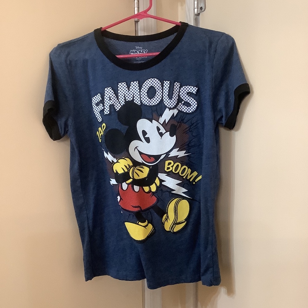 Disney FAMOUS MICKEY MOUSE Short Sleeve T Shirt Size Large
